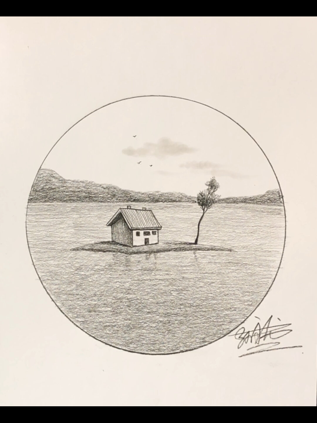 最简单的素描风景画