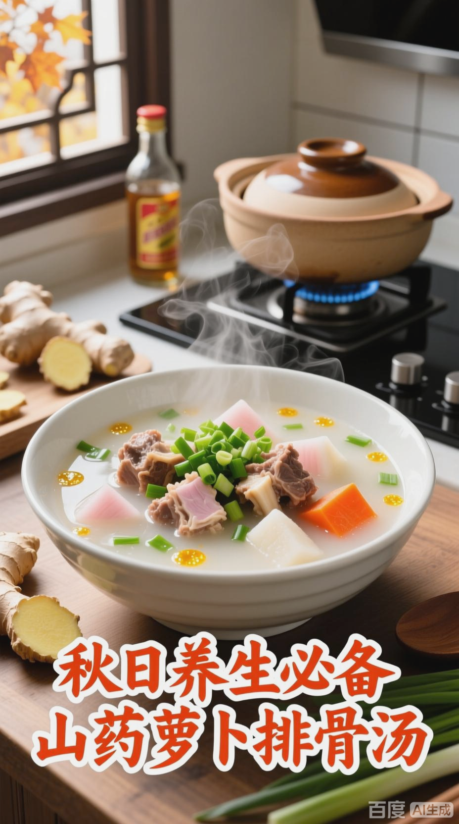 山药萝卜排骨汤,营养美味全家爱
