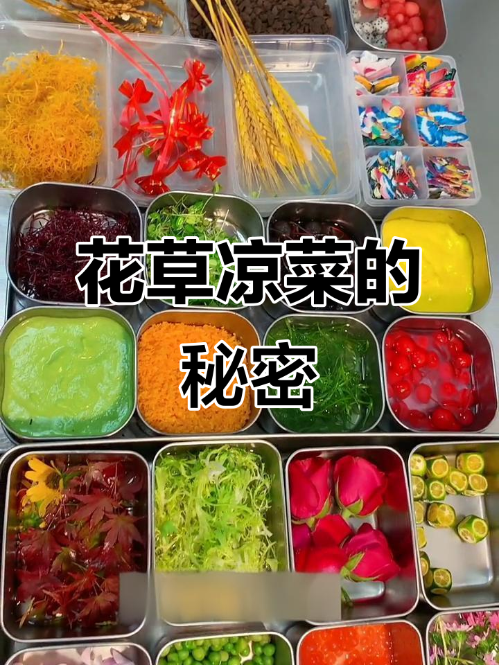 凉菜中的花草搭配,丰富多样,更多精彩待更新