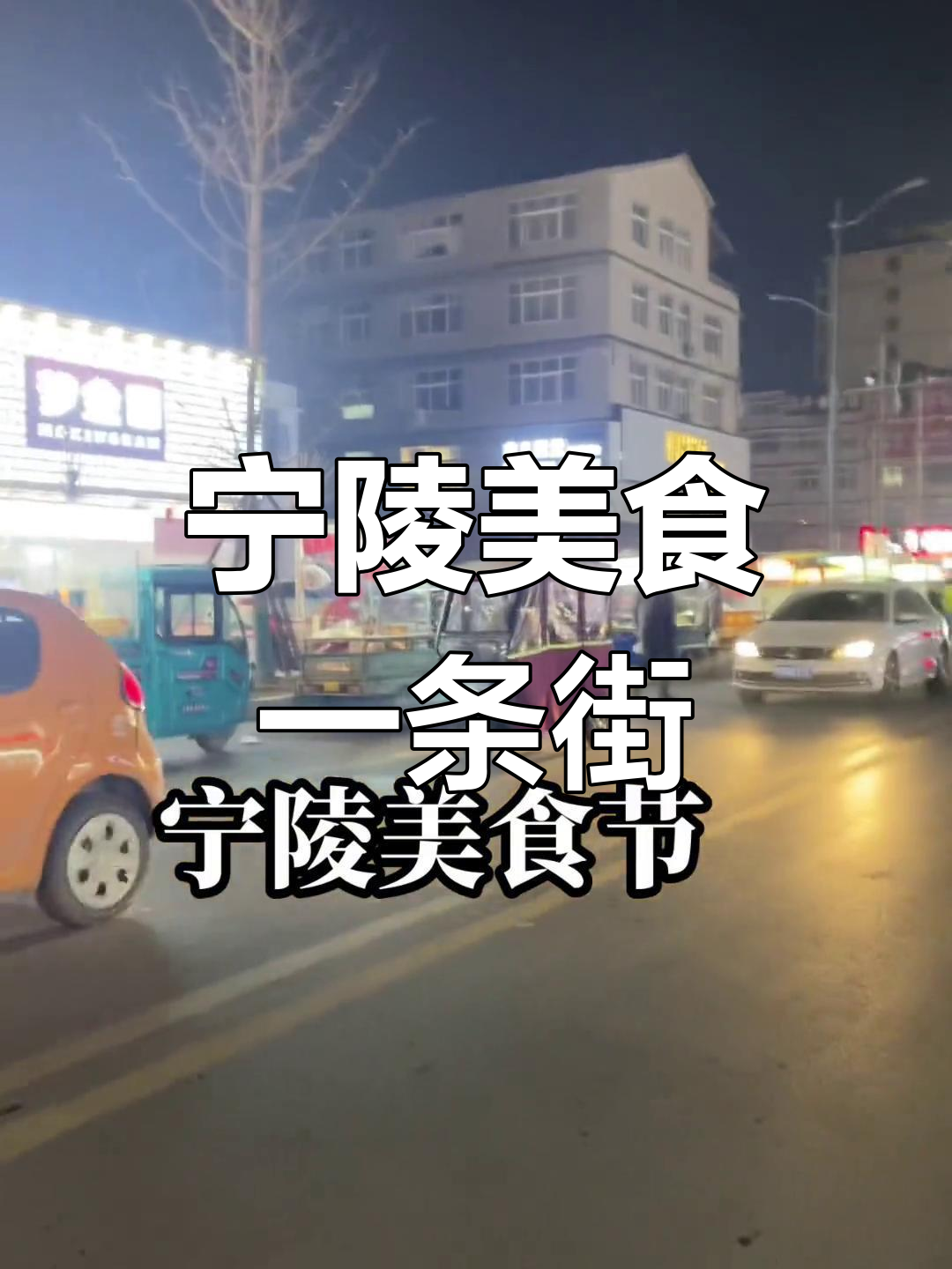 宁陵美食街:烤冷面、鸭肠鱿鱼,热闹非凡