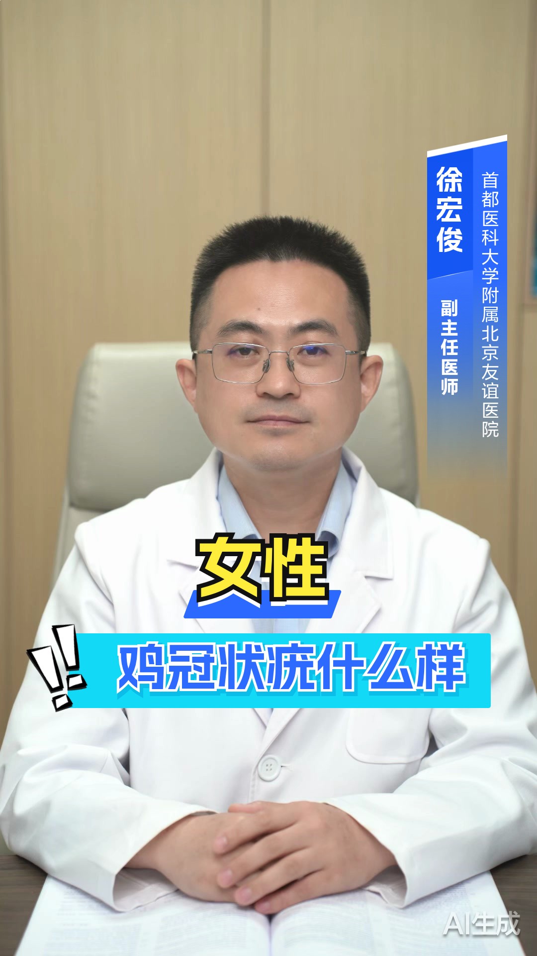 女性鸡冠状疣什么样