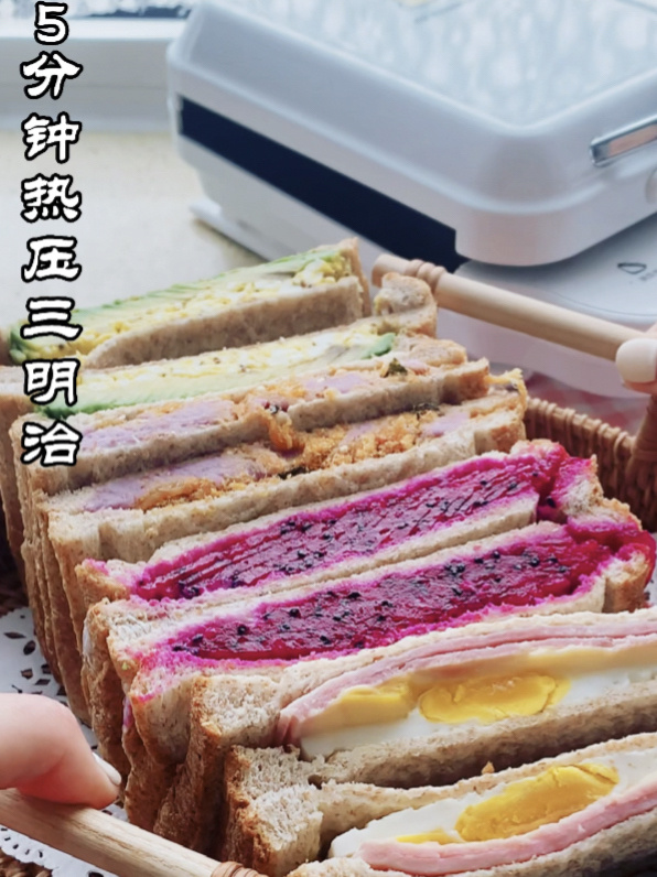 100种三明治做法5分钟快手热压三明治