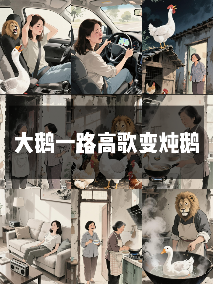 广东女子带鹅回娘家 600公里嚎出表情包