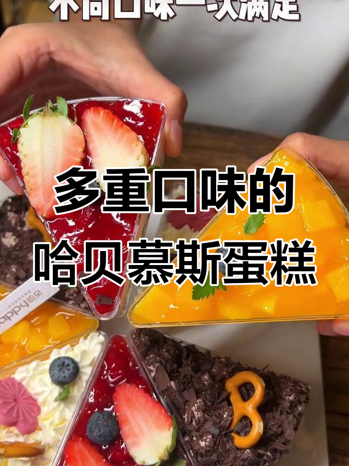 哈贝八拼慕斯蛋糕,多重口味一次满足!生日、纪念日必备