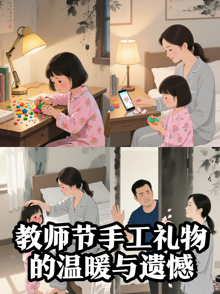 教师节女孩做手工送老师 老师:我不要你的破东西