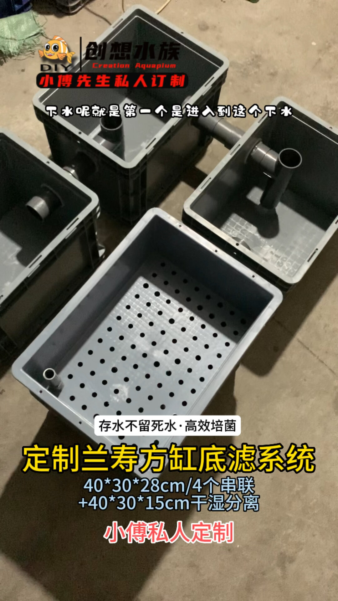 鱼缸底滤还可以这么做!你敢信吗?周转箱过