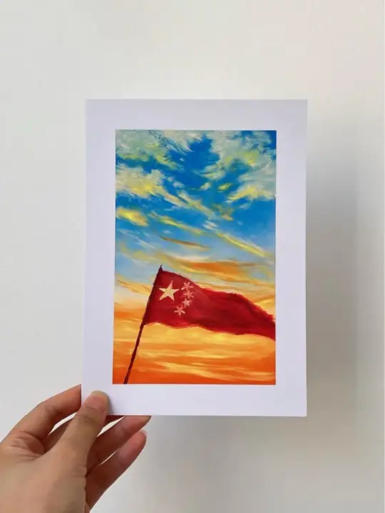 分享用油画棒画画的作品!