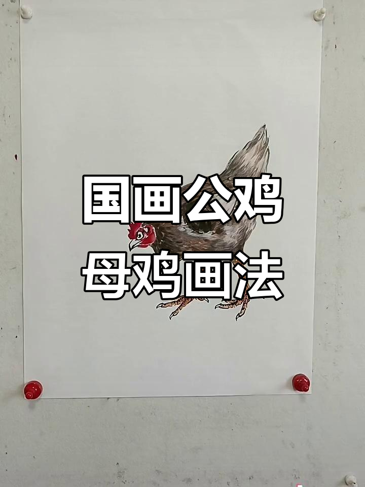 王兴民国画公鸡与母鸡的绘制技巧，纯手绘展示