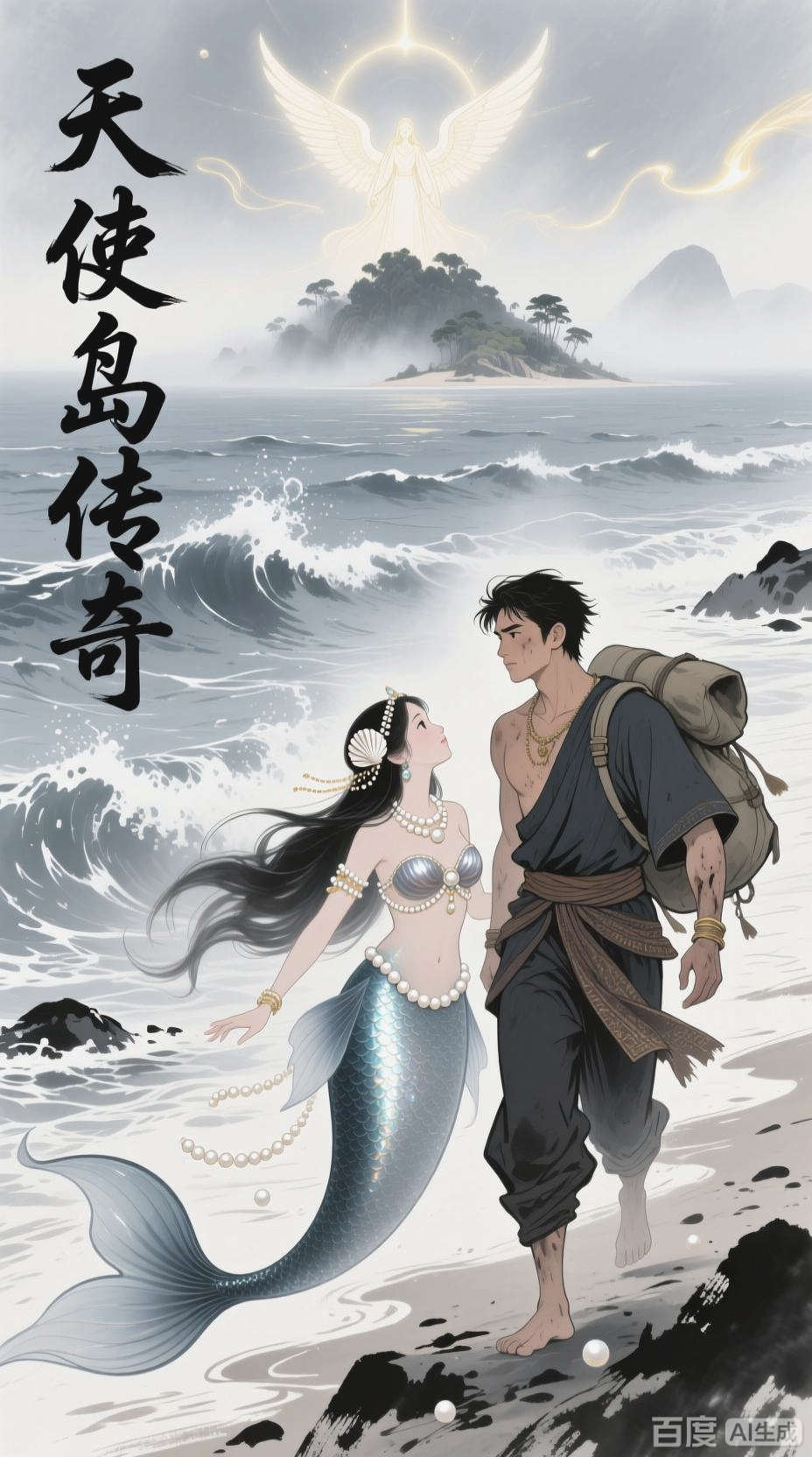 泰国异闻：人鱼传说的水墨幻境