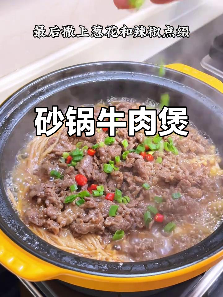 用干烧砂锅炖牛肉,鲜嫩可口,简单又美味!