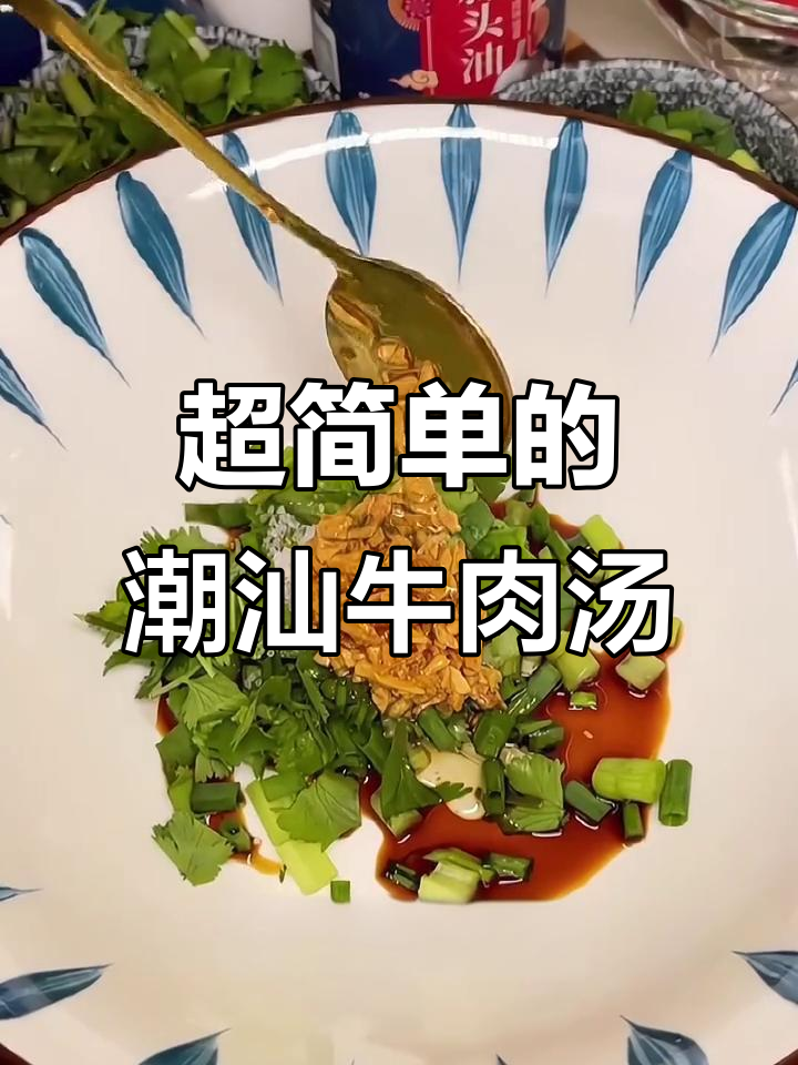潮汕牛肉汤,做法超简单!蒜头油和红葱油的完美搭配