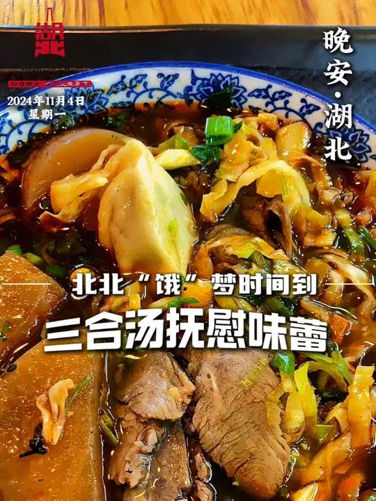 北北带大家吃 郧阳三合汤啦~饺子和牛肉再搭配粉丝,味道鲜香浓郁!寻味湖北 这一碗好过瘾 天