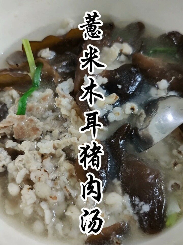 一人独居营养早餐|薏米木耳猪肉汤