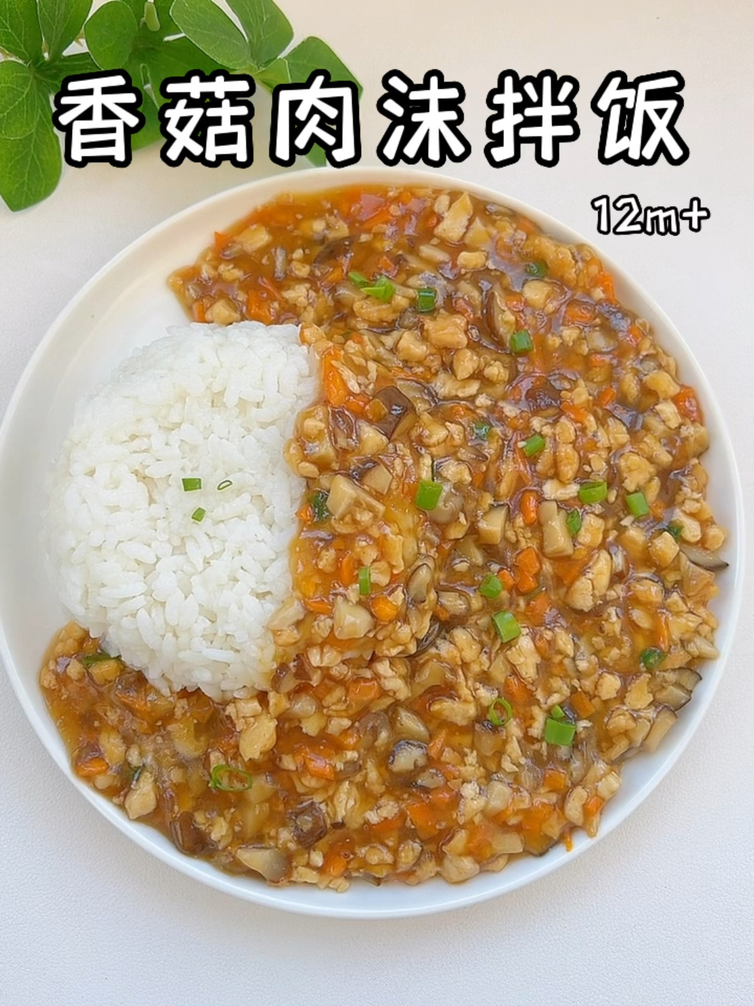 12m+辅食|宝宝香菇肉沫拌饭 一碗都不够吃
