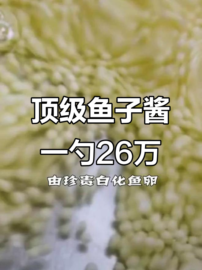 一勺鱼子酱26万,比房子还贵!
