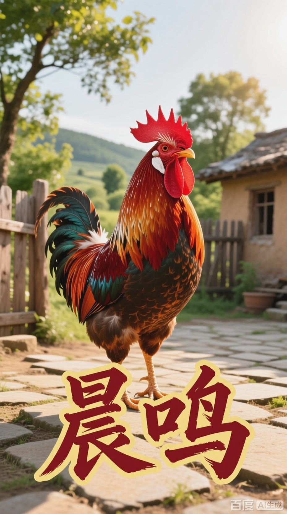 公鸡打鸣，自然之声的写实记录