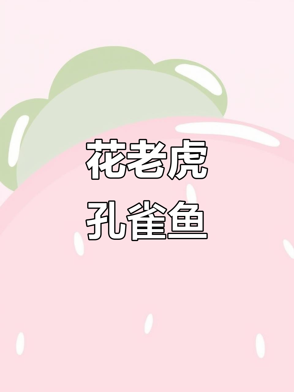 3-6厘米花老虎大种鱼,孔雀鱼品种揭秘