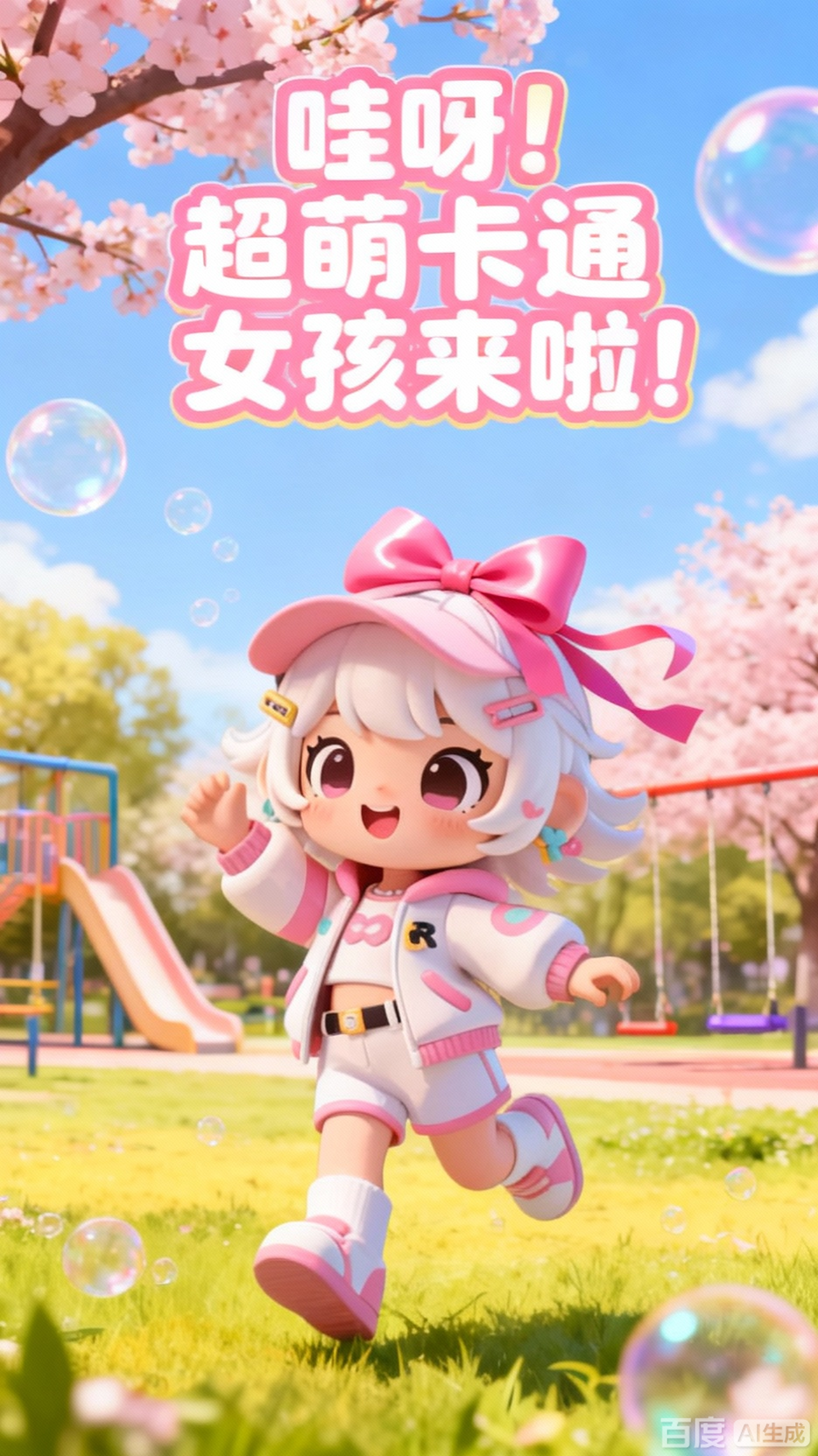 可爱卡通女孩米团