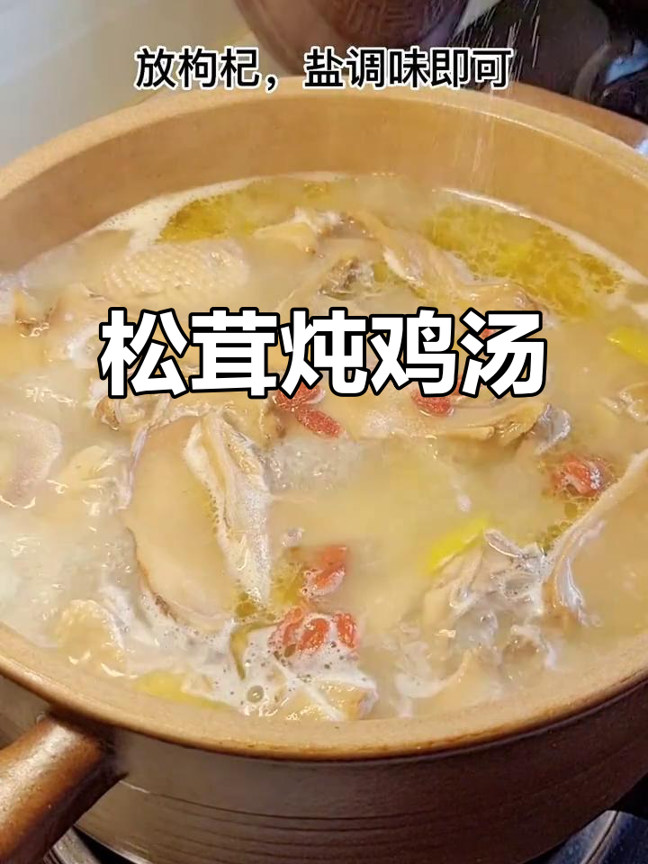 干松茸炖鸡,鲜美滋补,营养满满