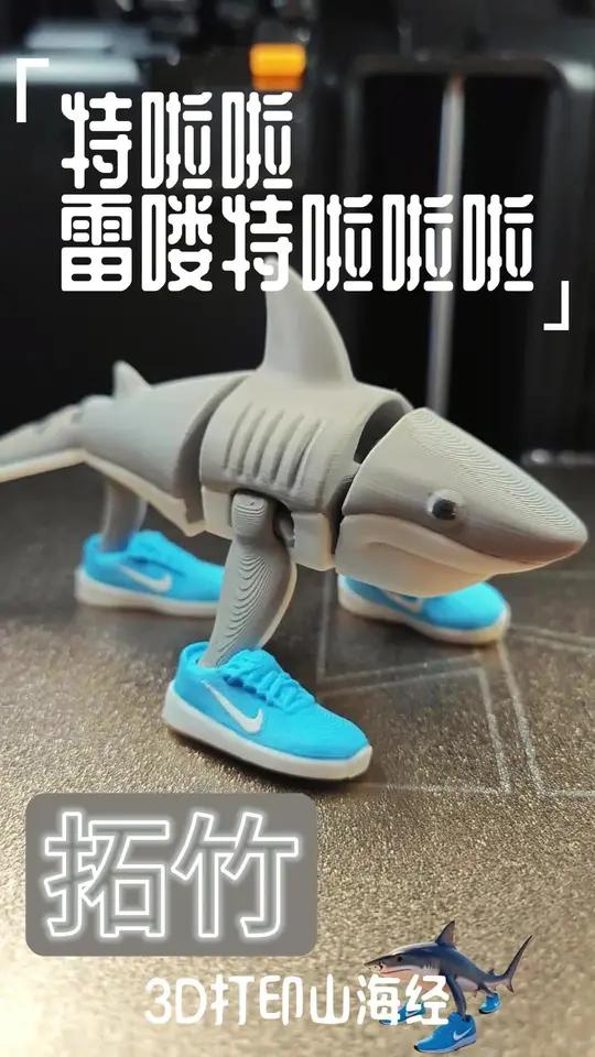 3D打印海外山海经耐克鲨鱼 3D打印的「耐克鲨鱼」来咯!特啦啦嘞喽特啦啦啦,海外山海经+N