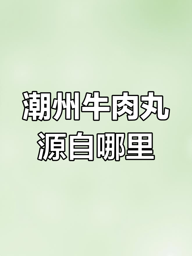 潮州牛肉丸的真正起源揭秘