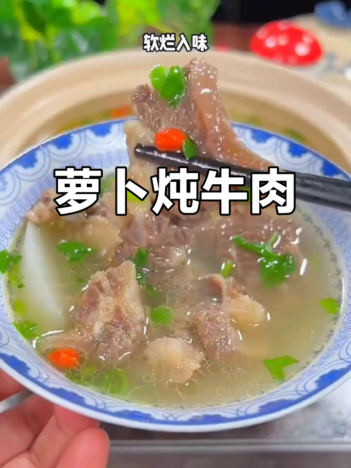 萝卜炖牛肉,汤鲜味美,做法超简单