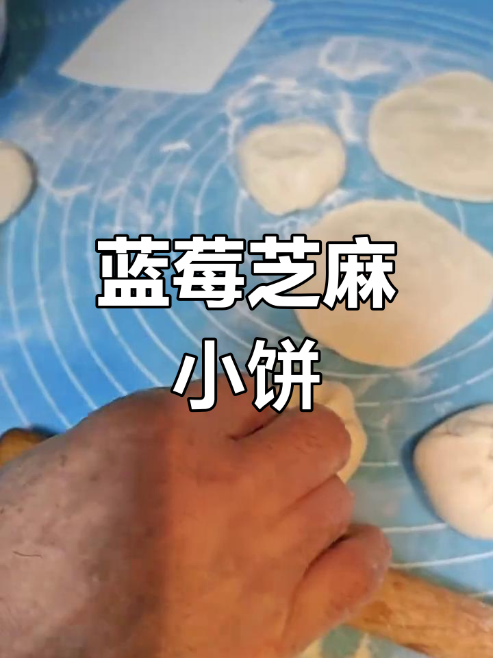 蓝莓芝麻饼的做法