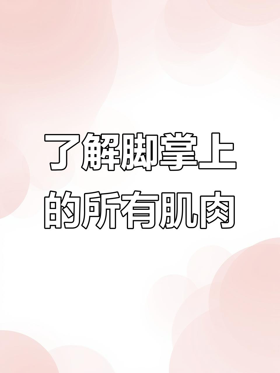 脚掌肌肉全解析：从脚趾到足底的每一块肌