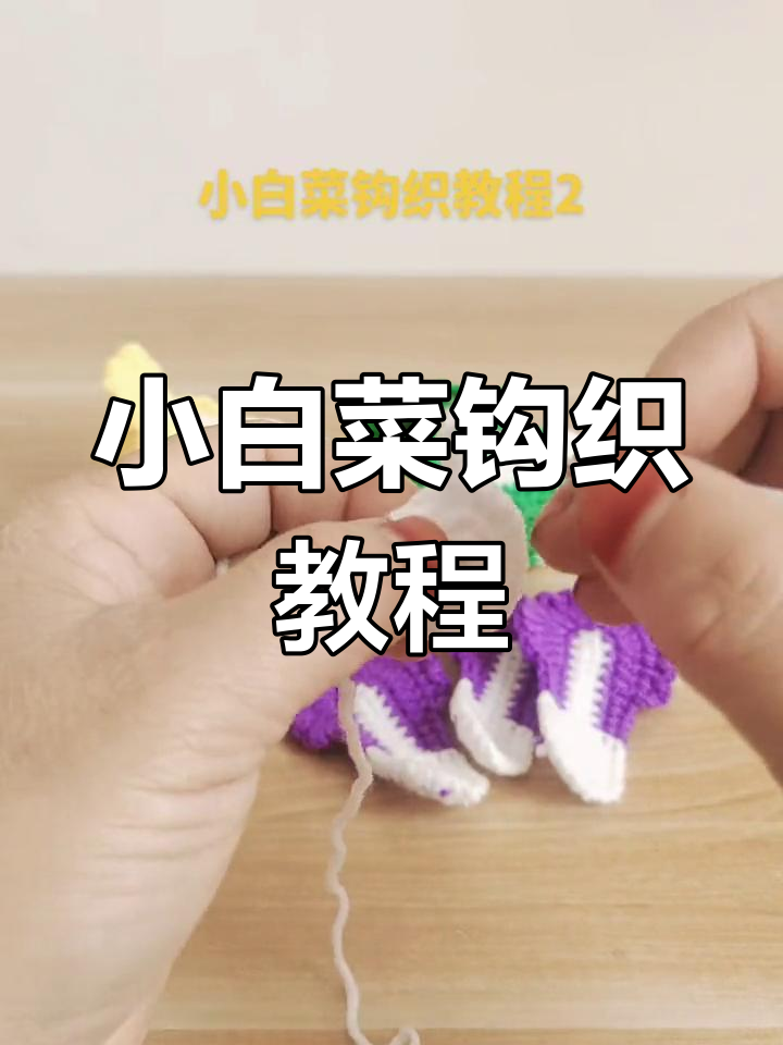 钩织小白菜教程:第三圈加针技巧全解析