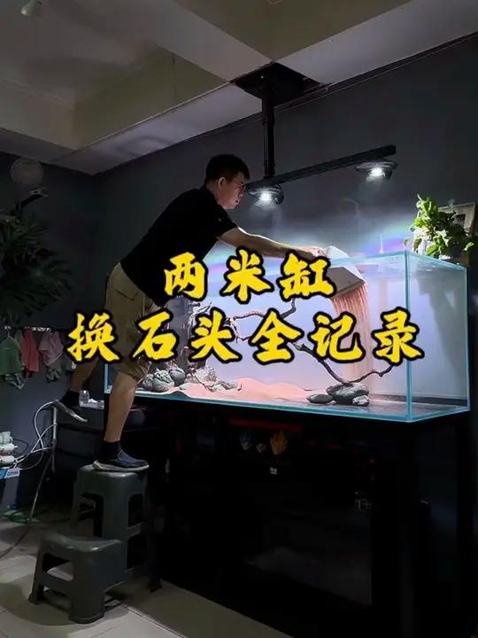 两米缸，换石头全记录 鱼缸鱼缸造景司马光玩缸鱼缸的造景设计