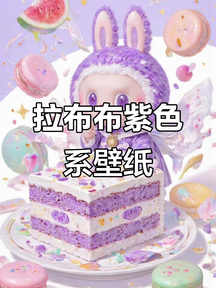 紫色控必爱!拉布布的可爱壁纸,超萌小步步