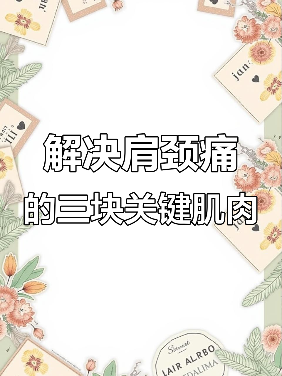 肩胛骨缝酸胀?这三块肌肉帮你缓解疼痛