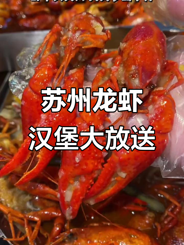 苏州新晋龙虾汉堡店,八种口味任你选!夜宵必吃花甲毛豆