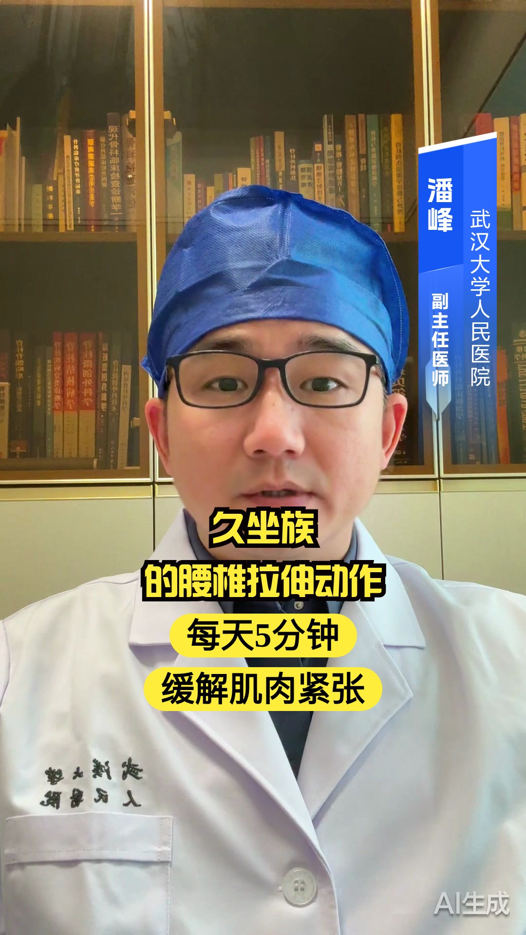 久坐族的腰椎拉伸动作，每天 5 分钟，缓解肌肉紧张