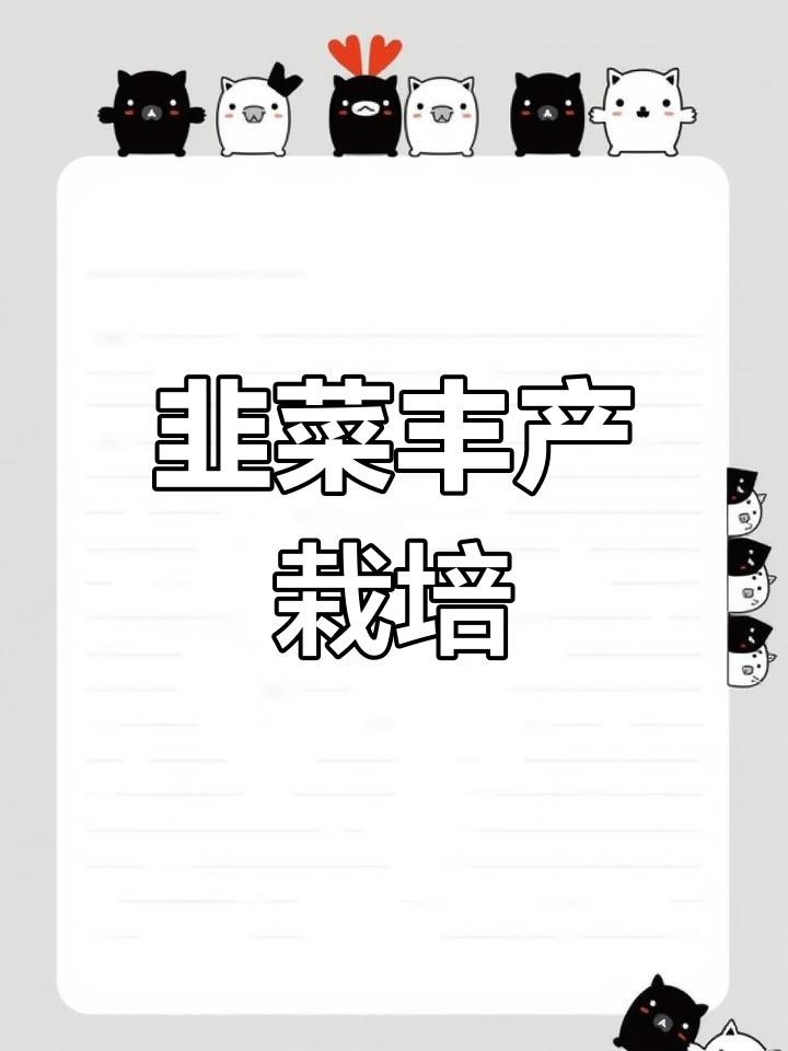 韭菜种植技巧:适时播种与护理