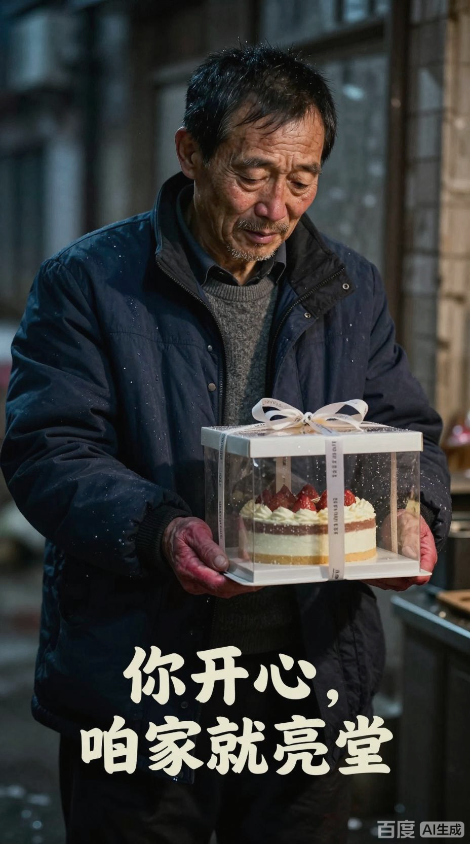 父爱如山,甜满心间