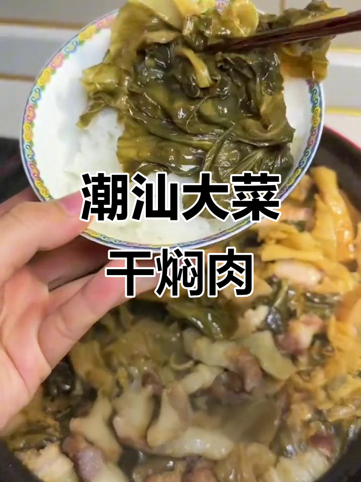 潮汕干菜焖五花肉,咸香十足,米饭必备!