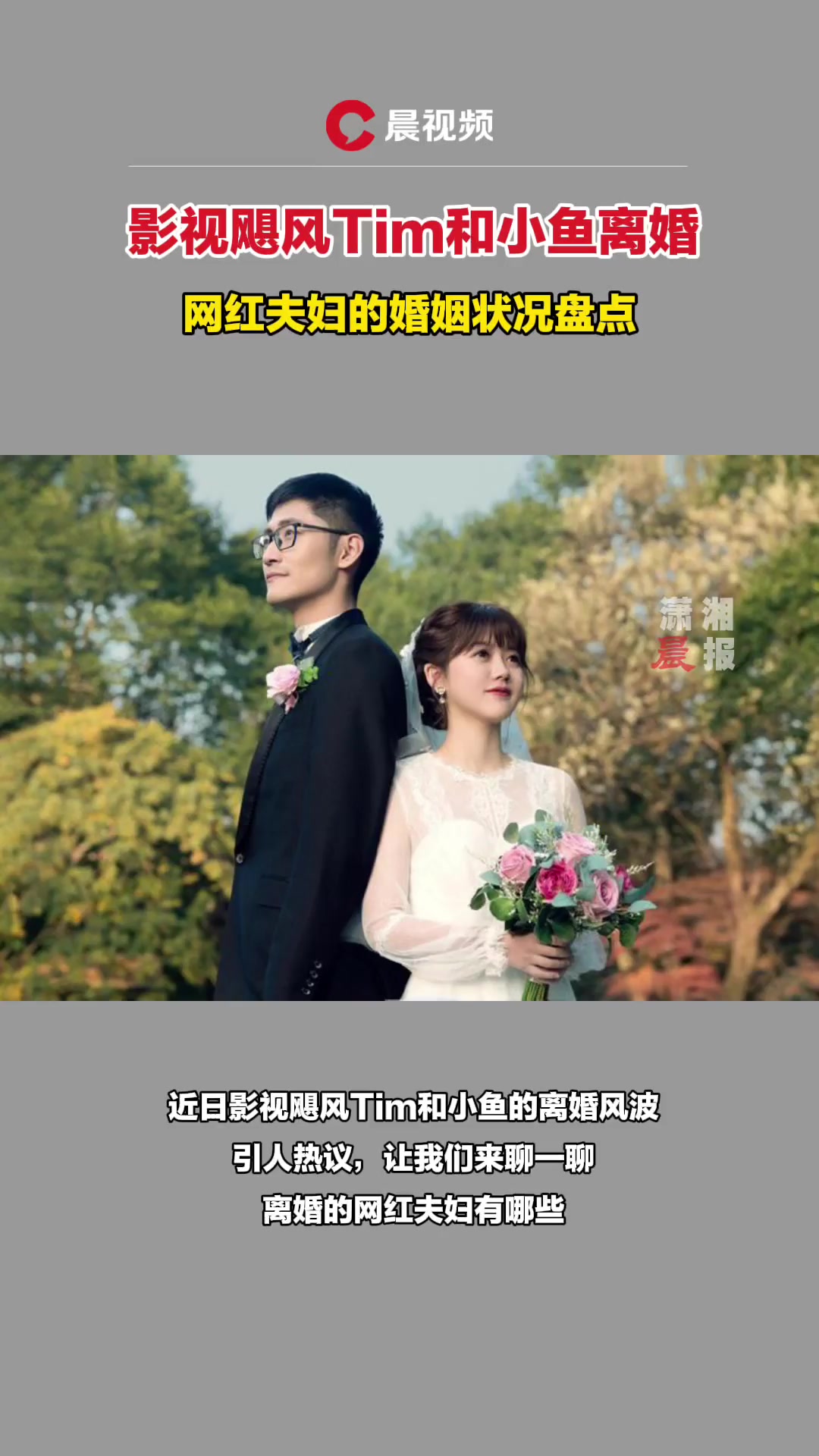 影视飓风Tim和小鱼离婚!网红夫妇的婚姻状况盘点