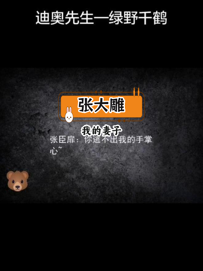 迪奥先生与张大雕的纠缠关系