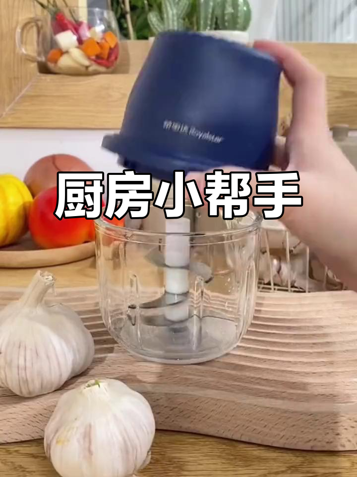家用小型电动绞肉机，轻松打蒜碎肉，厨房必备小助手