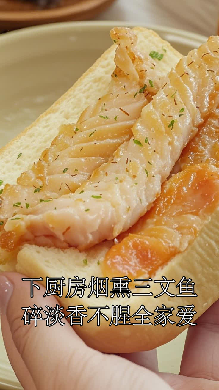 下厨房烟熏三文鱼碎淡香不腥全家爱