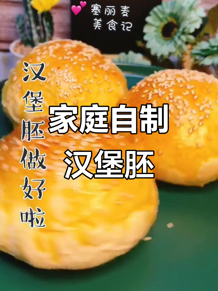 自制汉堡胚，松软香甜，轻松搞定！