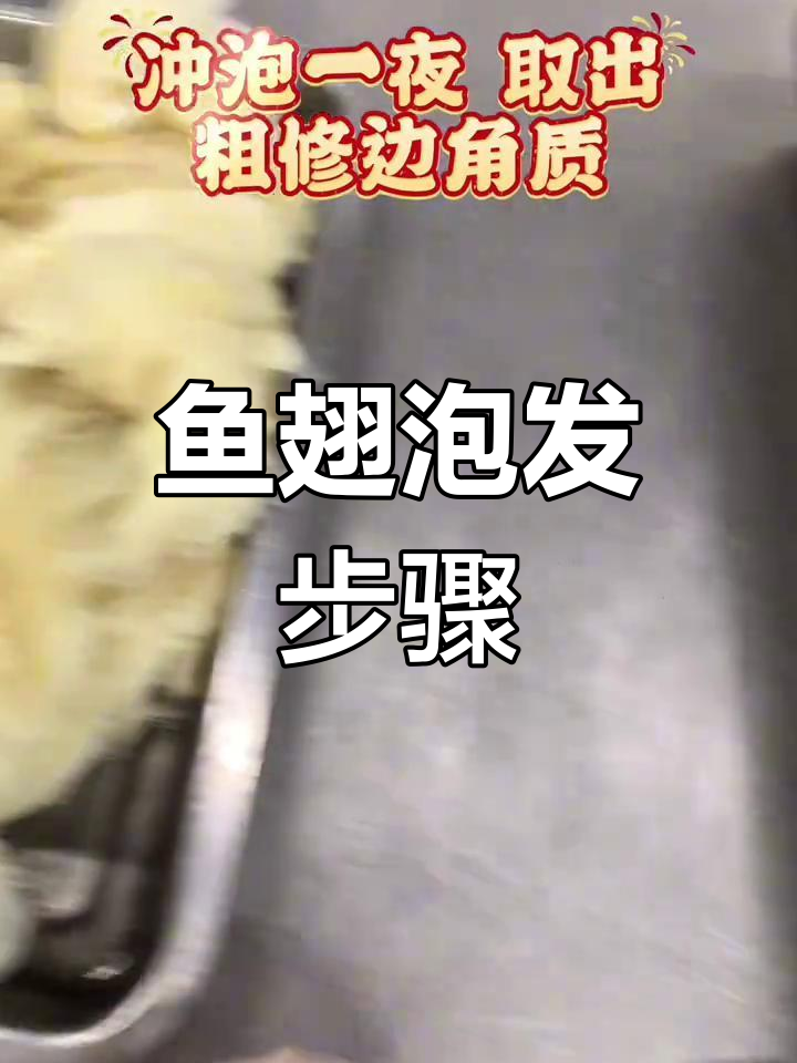 鱼翅泡发全流程,轻松学会荷叶翅制作技巧