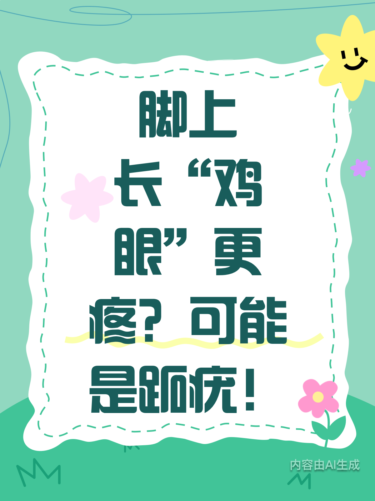 脚上长鸡眼,贴鸡眼膏更疼?警惕可能是跖疣在作怪!