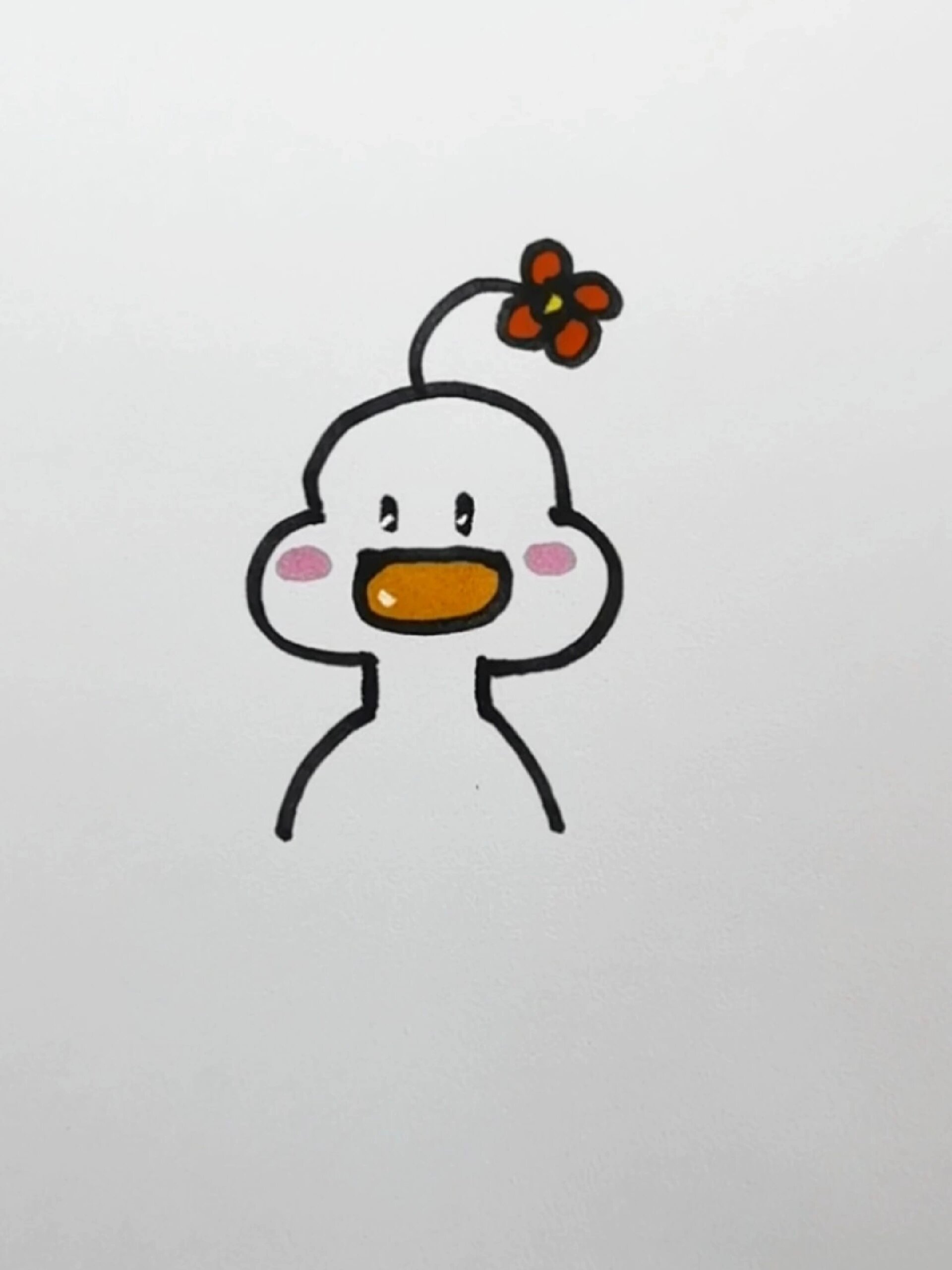 呆萌小鸭简笔画