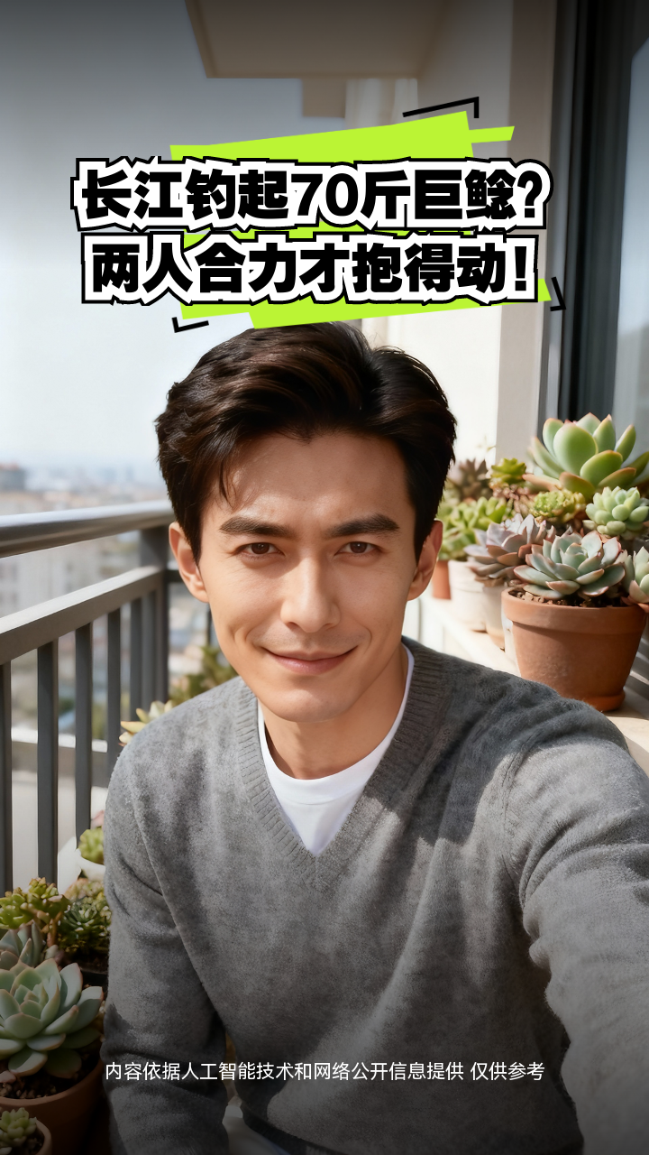长江钓起70斤巨鲶?两人合力才抱得动!
