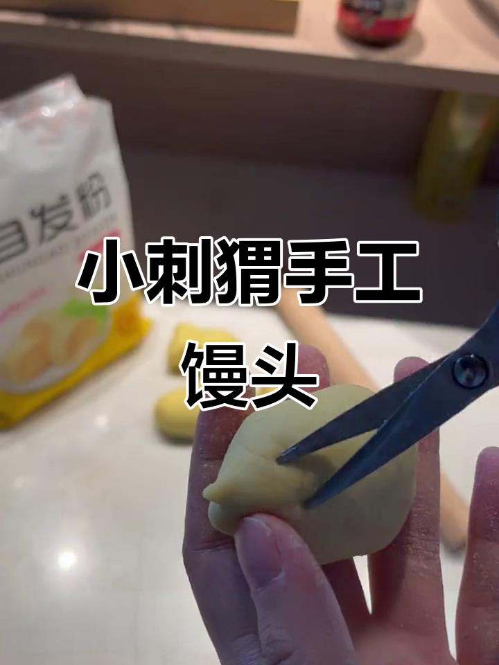 蛋蛋亲手做小刺猬馒头，送给爸爸的创意礼物