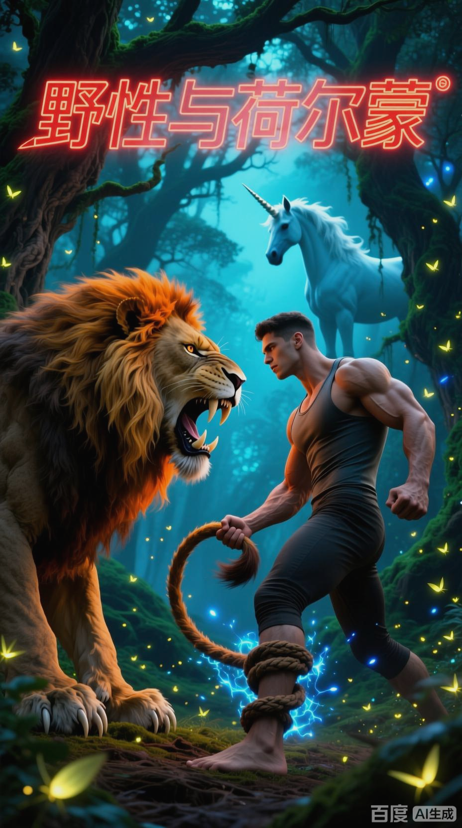 肌肉兽人与帅哥的亲密互动