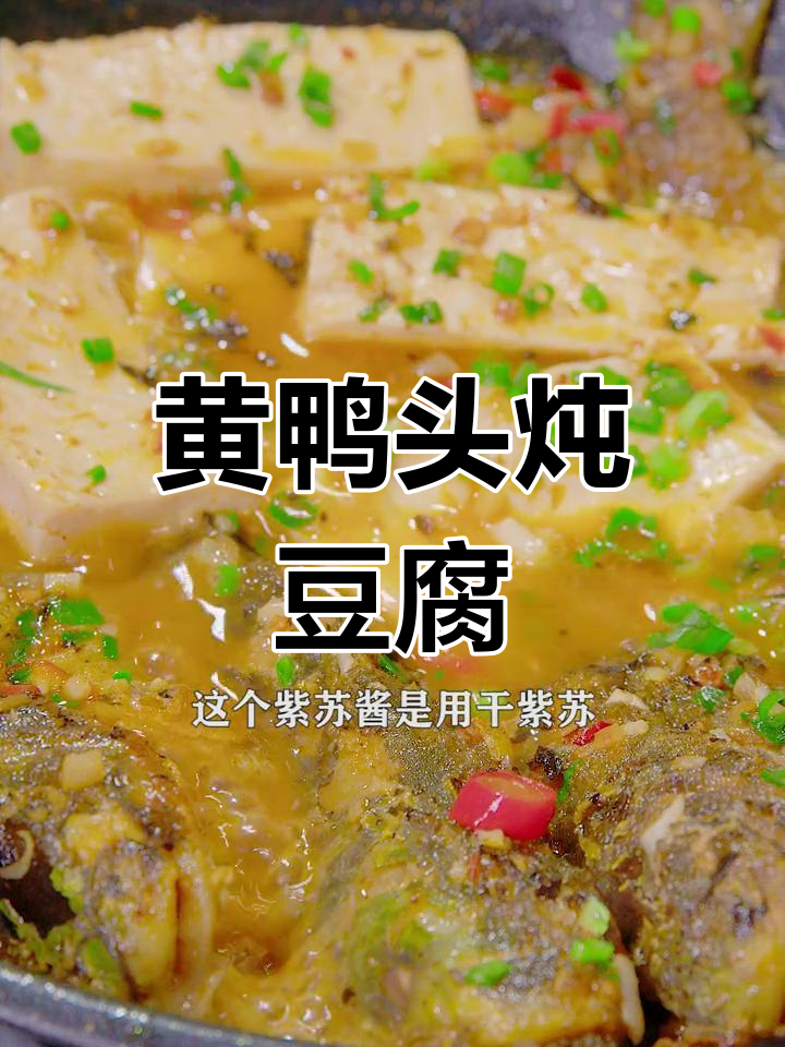 湖南经典黄鸭头炖豆腐,香辣美味,汤汁泡饭更下饭