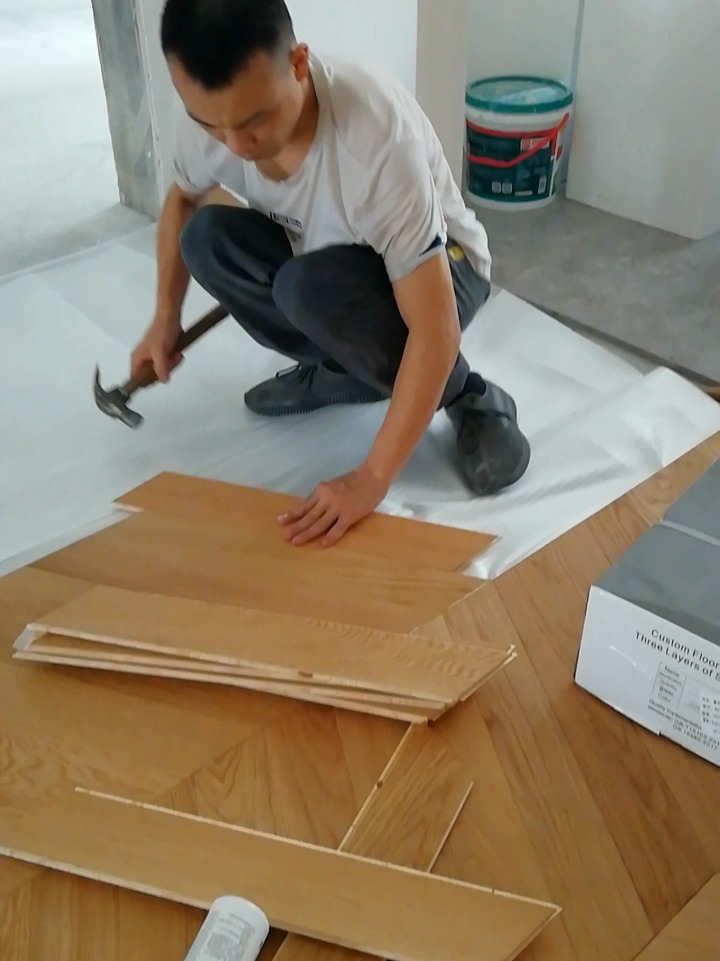 鱼骨拼地板铺装(一)